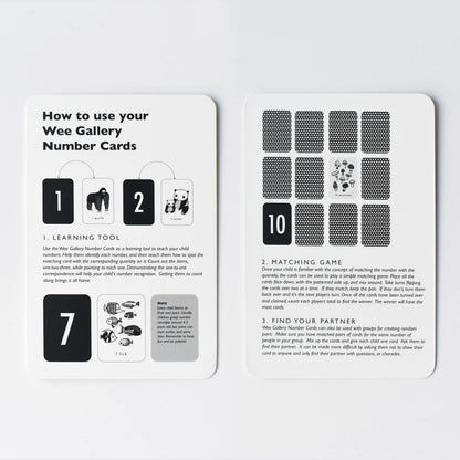 Wee Gallery Educational Flashcards for Babies, Double Sided Black and White Learning Flash cards, Nature Number Cards for Visual Stimulation and Cognitive Development of Infants and Toddlers