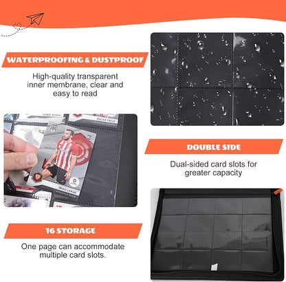 1000+ Pockets Trading Card Binder 1024 Capacity (16-Pocket, Black)