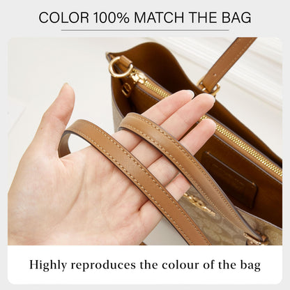 OAikor Purse Strap Replacement Compatible with Coach Mollie Tote Bag 25 & MK Basket Bags, 2 Pieces Microfiber Leather Shoulder Strap for Tote HandBag Handles(Khaki,31.9 inches)