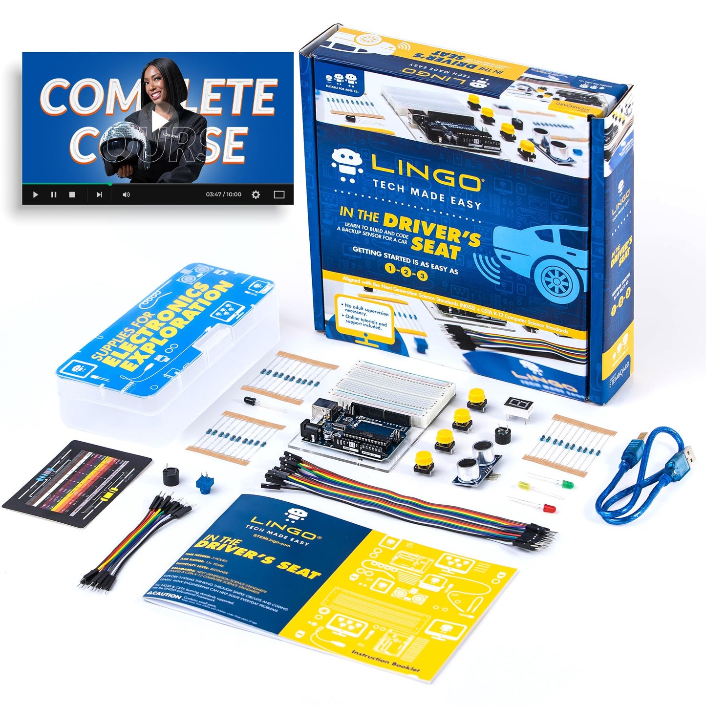 LINGO STEM Coding Kit - Build & Code Your Own Backup Sensor for Car - Learn Coding with Step-by-Step Guides - STEM Projects for Ages 13+ Years for Birthdays & Holidays