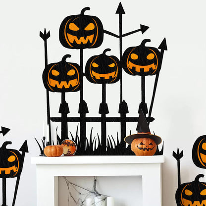 Halloween Wall Decals,Peel and Stick Halloween Theme Decor Stickers,Removable Vinyl Spooky Scary Face Wall Sticker for Holiday Party Decor. (Pumpkin Jack-o-Lantern Wall Decal)