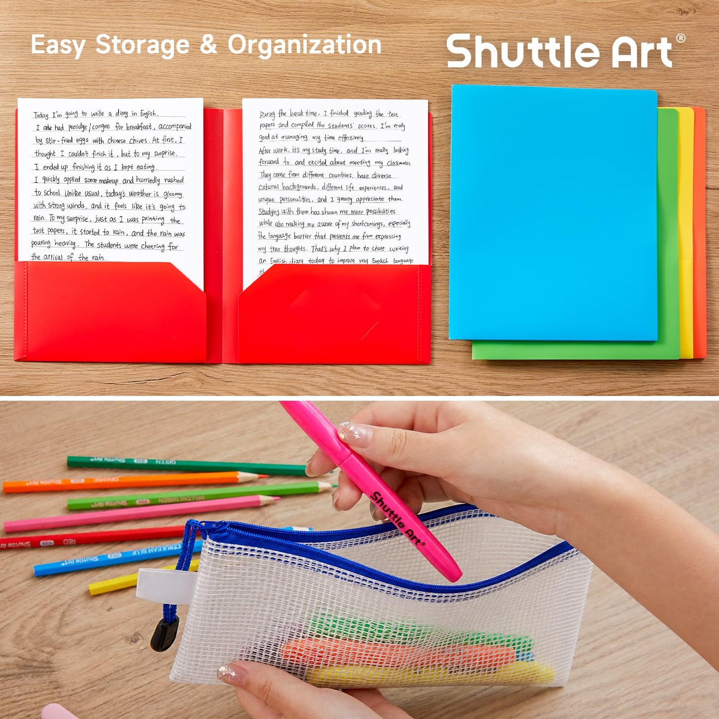 Shuttle Art 102 PCS Back to School Supplies Kit, School Supply Box for Grades K-5, School Supplies for Kids and Students, Including Pencils, Pens, Markers, Erasers, Notebooks, Folders and More
