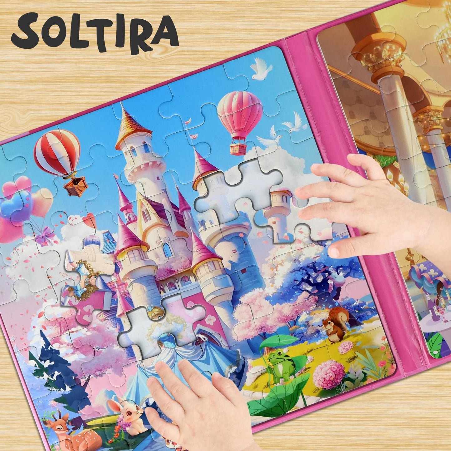 Princess Magnetic Puzzles for Girls 4-6 3 * 42 PCS Unicorn Mermaid Princess Themes Puzzle Magnetic Puzzles for Girls 5-6 Travel Puzzles or Airplane/Car/Road Trip Gift Toys for Girl 6-8 Years Old