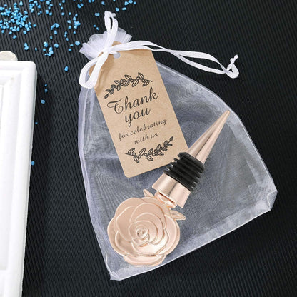 24PCS Wine and Beverage Rose Stopper Rose Gold Bottle Stoppers Keep Wine Fresh Holiday Party,Wedding Birthday Party Decor Wine Stoppers Wine Lovers Funny Gifts(24,Opp Rose Stopper)