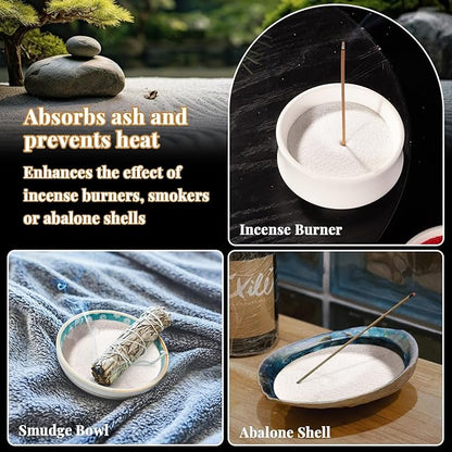 RAINFLOW 15 OZ Fine White Sand for Crafts - Quartz Zen Garden Sand Decorative for Vases Filler, Wedding Unity Ceremony, Incense Burner, Aquarium