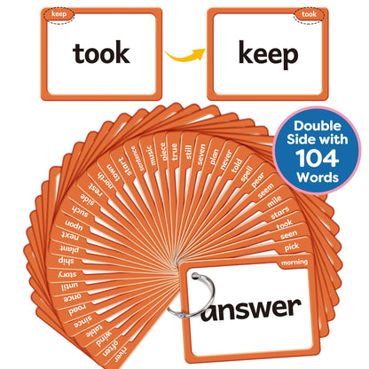 Torlam Sight Words Flash Cards for Kids 2nd Grade,Learn to Read Digraphs CVC Blends Long Vowel Sounds Spelling Reading Phonics Games for 7-8 Years, Site Words Classroom Homeschool
