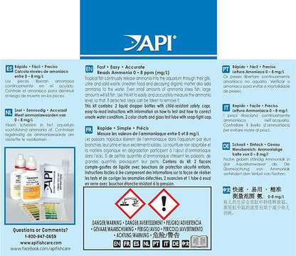 API AMMONIA 130-Test Freshwater and Saltwater Aquarium Water Test Kit