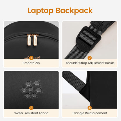 LOVEVOOK Mini Backpack Purse for Women, Small Puffer Lightweight Backpack, Casual Daily Daypack Purse for Women, Cute bag with Anti-theft Pocket for Travel-Black