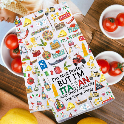 JNIAP Italian Kitchen Towel Italian Dish Towel Italy Kitchen Gift Italy Hand Towel Italians House Warming Gifts (Italian and kt)