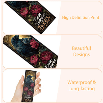 100PCS Dark Academia Bookmarks Bulk, Gothic Witchy Horror Book Marks for Reading, Paper Book Marker Clips for Women Men Halloween Christmas Book Club Gifts School Office Supplies
