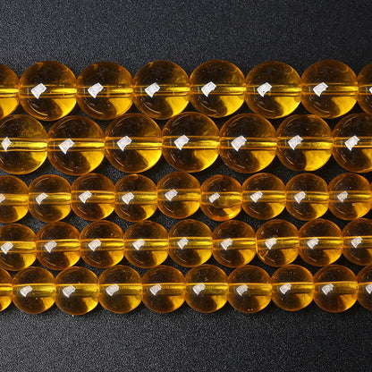 8MM 46PCS Yellow Glass Spacer Loose Beads for Jewelry Making DIY Bracelet Necklace