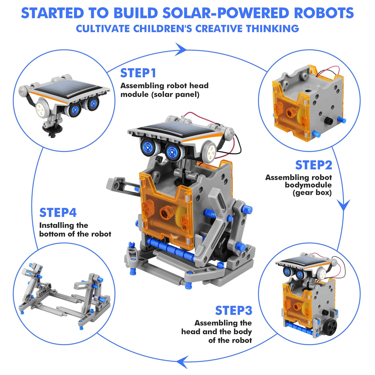 Bottleboom STEM 13-in-1 Education Solar Power Robots Toys for Boys Age 8-12, Educational Toy Science Kits for Kids Experiment Robotics Set Birthday Gifts for 8 9 10 11 12 Years Old