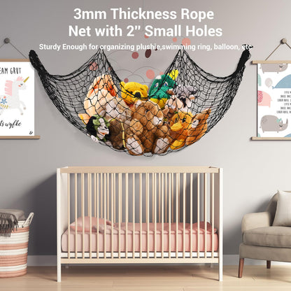 10x5 Feet X-Large Fish Net Decorations for Party - 2 Pack Black Fishing Net Decor for Halloween Gothic Pirate Party, 3mm Cotton Decorative Netting Table Runner Photo Display Backdrop Wall Decor