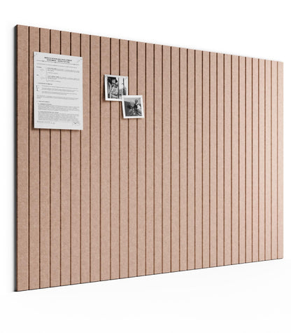 Bumusty Large Cork Board Alternative-48 x 36" Felt Bulletin Board Tiles, with 30 Pushpins, 70 Adhesive Tabs, Fine-Stripe 12-Pack, Cork Boards for Office Push Pin Board Felt Board-Terracotta