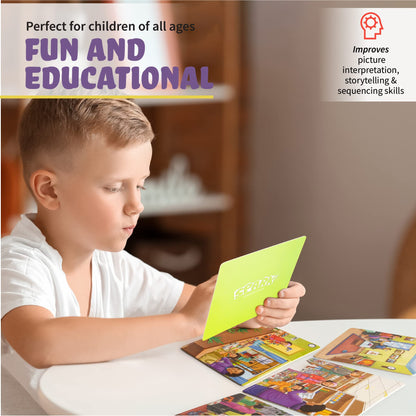 Sequencing Cards for Storytelling, Speech Therapy Game, Special Education Materials, Sentence Building, Problem Solving, Homeschooling Sequence Cards, Autism Game, Picture Sences, SEL
