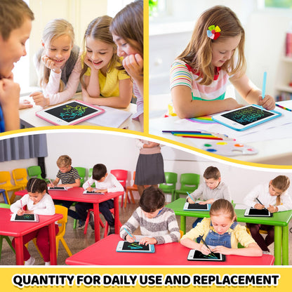 Zhehao 12 Pcs LCD Writing Tablet for Kids Colorful Drawing Doodle Board Drawing Tablet Erasable Reusable Electronic Draw Pad Gift for Boy Girl Educational Learning(6.5 Inch Screen,Fresh Color)