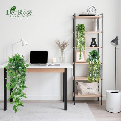 Der Rose 6Pcs Fake Hanging Plants Artificial Vines Faux Hanging Plants Indoor for Bathroom Kitchen Wall Bookshelf Outdoor Decor