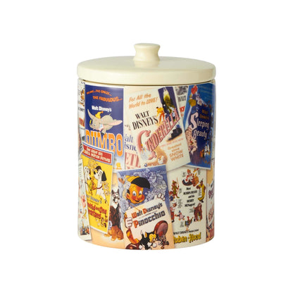 Enesco 6001023 Disney Ceramics Classic Film Posters Cookie Jar Canister, 9.25 Inch, Multicolor
