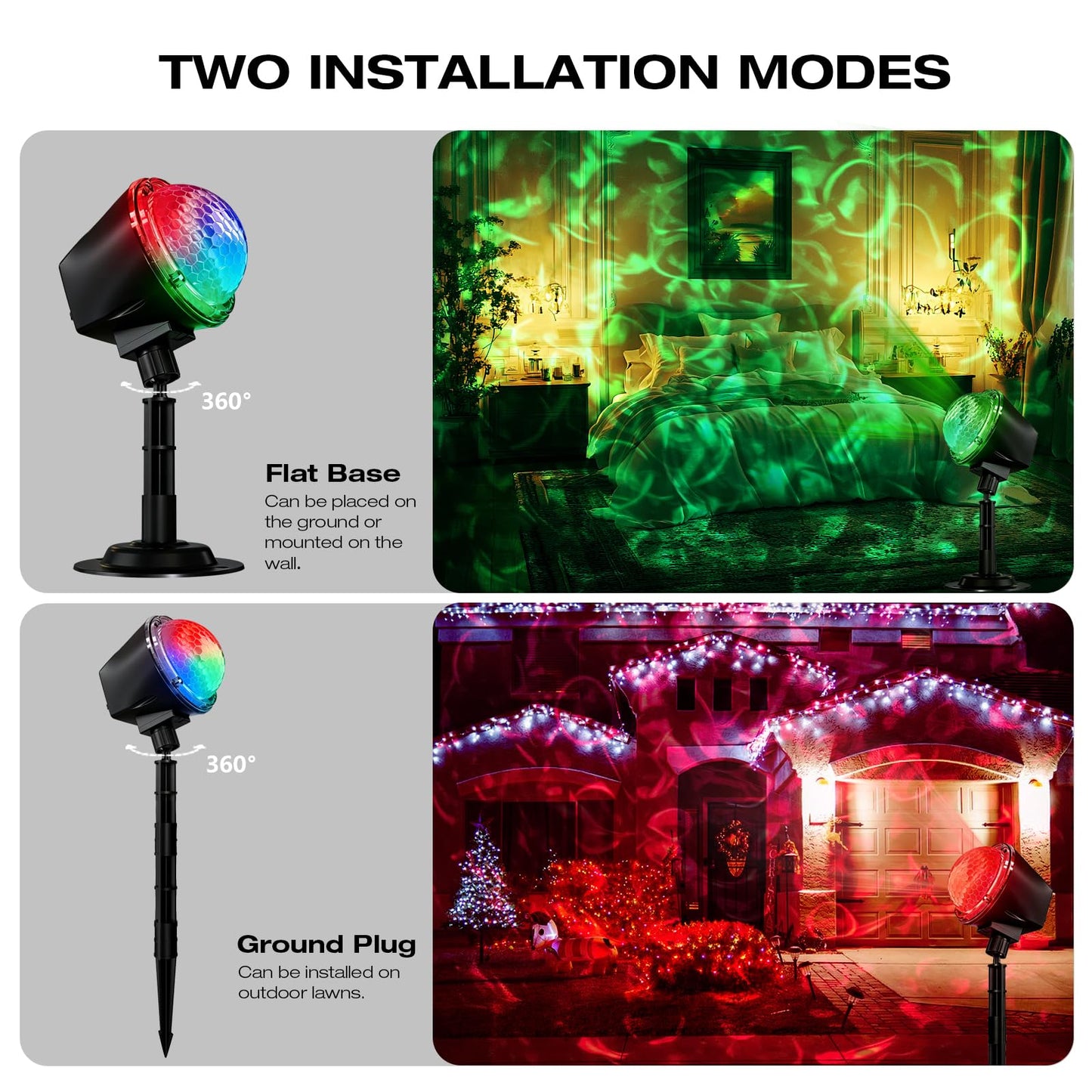 Christmas Ocean Wave Projector Light Outdoor，Halloween Water Effect Lamp