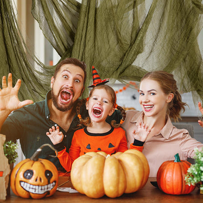RunNico 400" x 71" Halloween Creepy Cloth - Halloween Spooky Fabric Cloth - Scary Gauze Blood Creepy Clothes for Haunted House Halloweens Party Yard Wall Doorway Outdoors Decoration
