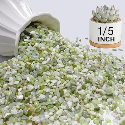 NUPICK 3 lbs Pebbles for Indoor Plants, 1/5 Inch Pea Gravel for Fish Tank, Polished Decorative Rocks for Succulent, Natural River Stones for Vases, Cactus, Landscaping, Bird Bath, Aquarium, Jade