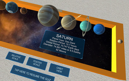 FarSight XR | Our Solar System: an Augmented Reality Poster (39" x 13") | Interactive STEM Education | Science Learning Resource | Virtual 3D Planet Models