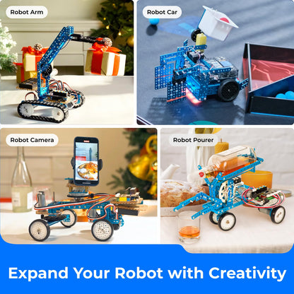 Makeblock mBot Ultimate 10 in 1 Robot Building Toys, Robotics Kit App Remote Control Robot Toys Compatible with Arduino C & Raspberry Pi, STEM Educational DIY Robotics for Kids Ages 12-16
