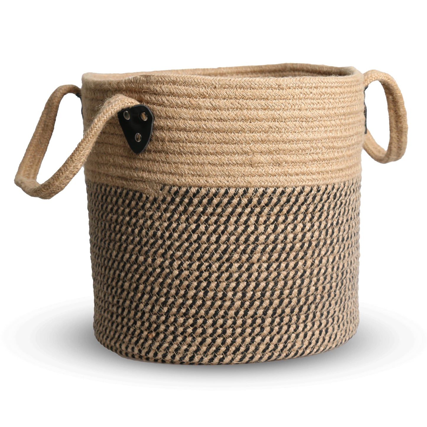Zoes Homeware Jute Rope Basket - 12"x12" Woven Plant Pot Cover, Boho Indoor/Outdoor Multifunctional Storage