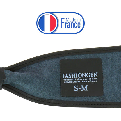 FASHIONGEN - Woman Italian leather Obi belt, CASSIANE - Black, S-M