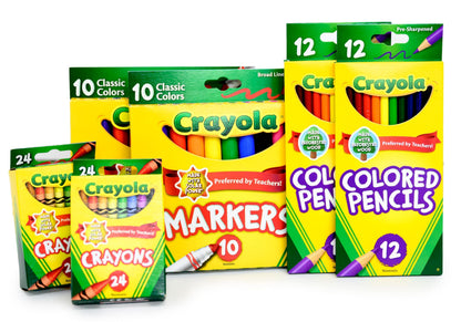 School Supply Boxes | Mega Bundle (1 Box) | Back to School Essentials Kit for Students & Teachers | Includes All of Your Back-to-School Needs for All Classes