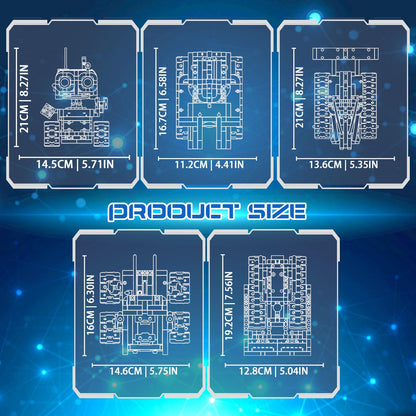Demkia 5in1 STEM Robot Building Kit, 560 PCS APP/Remote Control Mech RC Robotics for Kids Ages 8-12, Science Kit Coding Robots Toy Set, Birthday Gifts for Boys Age 8-14+