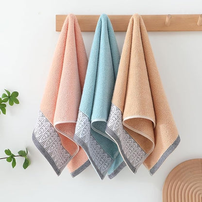 3 Pack Leaf Print Hand Towels, Decorative Cotton Soft & Highly Absorbent Towels
