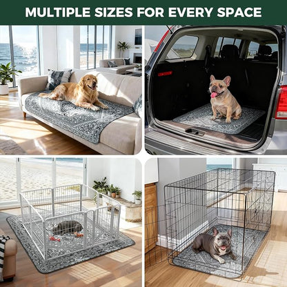 FXW Washable Pee Pads for Dogs, Puppy Pads with Super Absorbent, Specifically Designed for FXW Rollick/Homeplus 32/40/45inch 8 Panels Dog Playpen, 71" Square, Boho Grey, 1 Packs