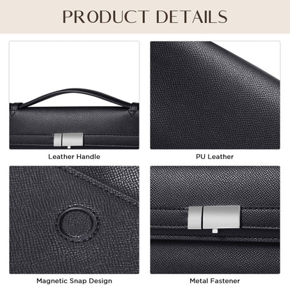 CHUNLI PU Leather Clutch Purses for Women, Trendy Ladies Top Handle Bag for Evening Work Business Daily Use