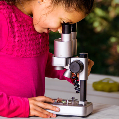 National Geographic Dual LED Kids Microscope - 50+ pc Science Kit with 10 Prepared Slides & 10 DIY Blank Slides, Biology Experiment Activity, Microscope Kit for Kids 8-12 (Amazon Exclusive)