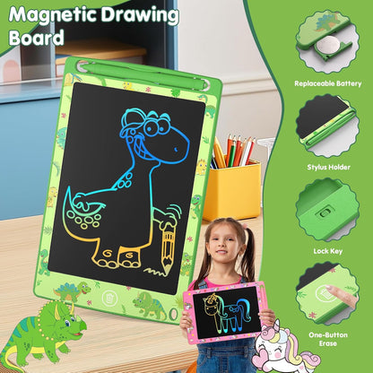 2 Pack LCD Writing Tablet for Kids, 8.5 Inch Colorful Doodle Board Drawing Tablet, Kids Travel Games Activity Learning Toys Birthday Gifts for 3 4 5 6 Year Old Boys Girls Toddlers Preschooler