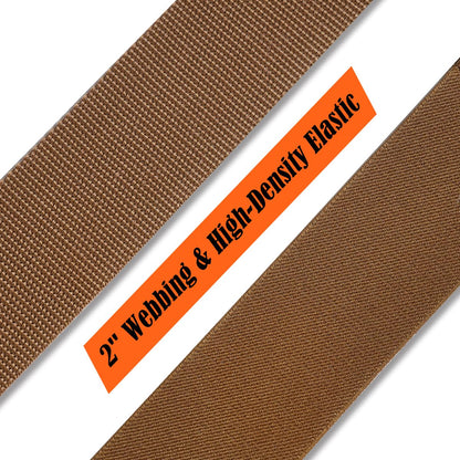 WELKINLAND Khaki 2Inch-Wide Suspenders, Heavy-Duty Work Suspenders Men, Big And Tall Suspenders Men for Pants, Mens Suspender Hooks Belt Loop For Jeans