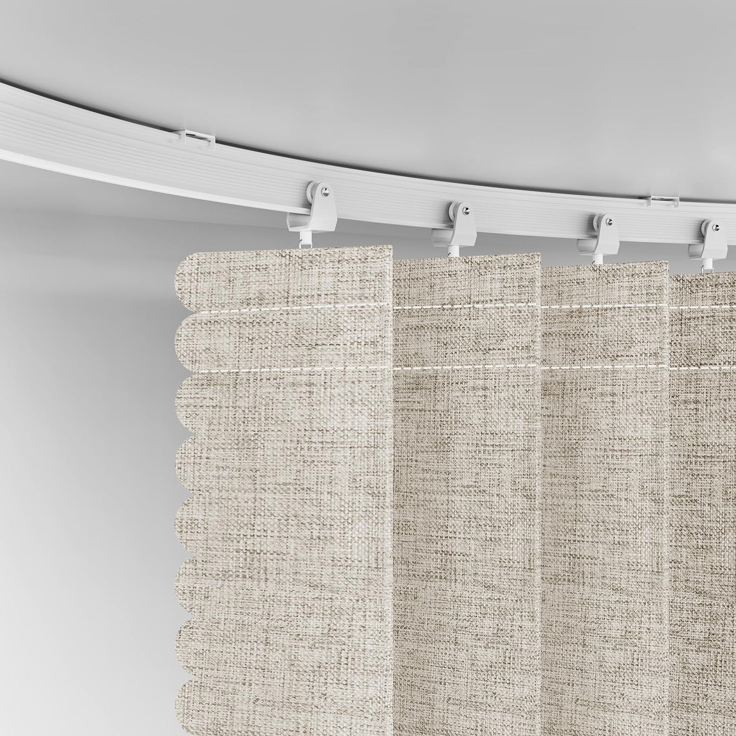 100% Blackout Room Divider Curtains Screen Partitions, Blackout Sound Reducing Divider Room Panel for Doorway Glass Window Sliding Door Patio(Cream White, W100 x L84, 1 Pack)