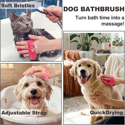 Yaomiao Dog Brush Grooming Kit 9 Pcs Kit with Pet Nail Clipper and File Cat Grooming Deshedding Undercoat Rake Comb for All Breeds Sizes Promotes Healthy Skin Coat(Fresh Color)