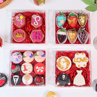 TEMLQPACK 12 pcs 6x6x2Inches Plastic Clear Chocolate Strawberries Boxes Charcuterie Boxes Cake Boxes Bakery Boxes with Full Window Cookies Boxes Cakesickle Truffle Treat Box for Christmas Valentine's