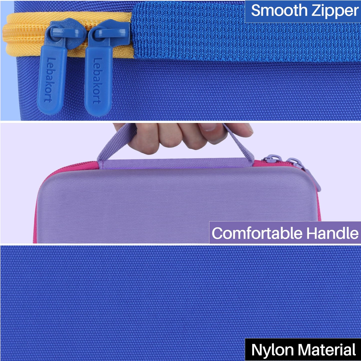 Lebakort Storage Case Compatible with LeapFrog Fridge Phonics Magnetic Letter Set (Sky Blue+Yellow Case)