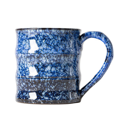 Unique Reactive Glaze Ceramic Coffee Mug - 15 oz Large Coffee Cup with Ergonomic Handle, Sakura Blue Ceramic Mug for Office & Home, Great Birthday Gift for Women, Men & Self-Care, Microwave Safe