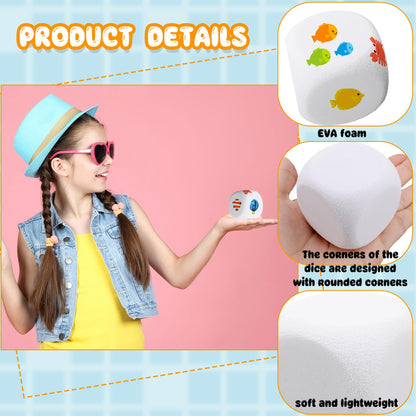 30 Pack 2 Inch Back to School White EVA Foam Dices Blank Dice Cubes Bulk DIY Graffiti Foam Building Blocks for Creative Painting Crafting Game Counting Modeling Art Project Party Favors