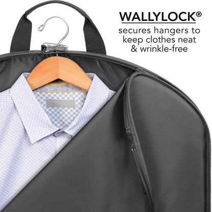 WallyBags® 45” Deluxe Extra Capacity Travel Garment Bag with two accessory