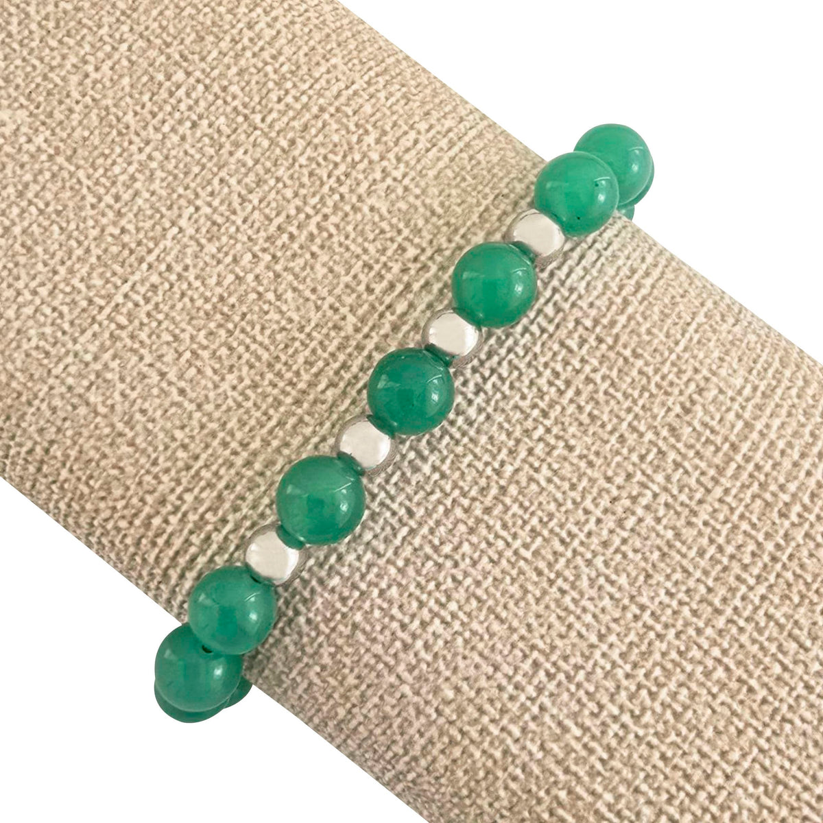Sabeli Handmade Bracelets Real Natural Stones Healing Protection Focus 8mm Bead Adjustable Macrame Women Men Gemstone Gift (Jade)