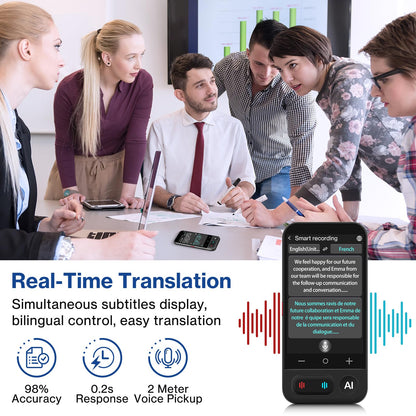 FancyDove Language Translator Device, Instant Two Way Voice Translator, 149 Languages Translator & AI Assistant Device, for Business Learning Travel
