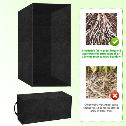 Yzkanning 3 Pack Plant Grow Bags,Breathable Fabric Raised Garden Bed,36L/9.5 Gallon 400GSM Heavy Duty Growing Pots for Vegetable,Flowers,Fruit/Flower Planter Containers with Handles