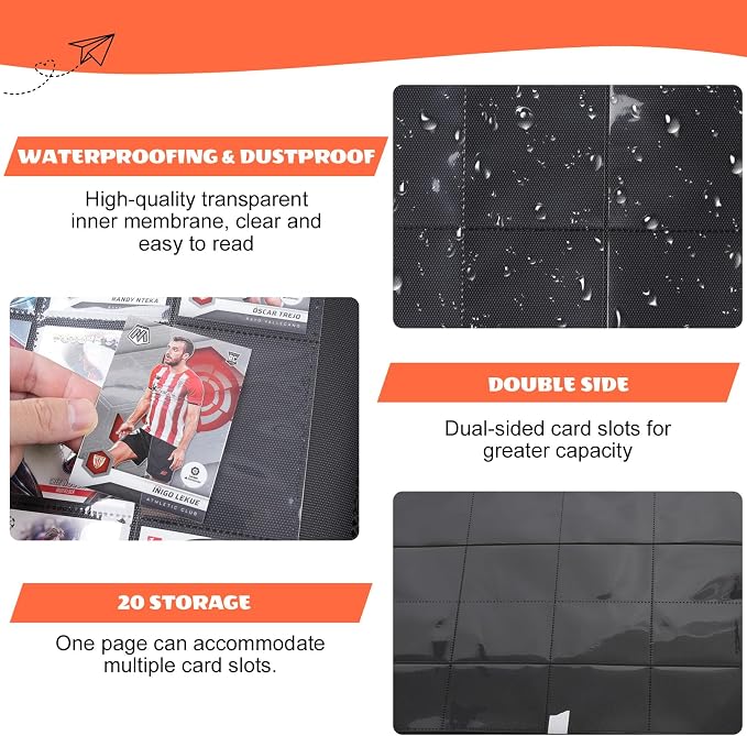1000+ Pockets Trading Card Binder 1024 Capacity (20-Pocket, Black)