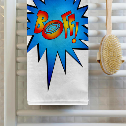 3D Rose TWL_238614_1 Superhero Fight Comic Boff Towel, 15" x 22"