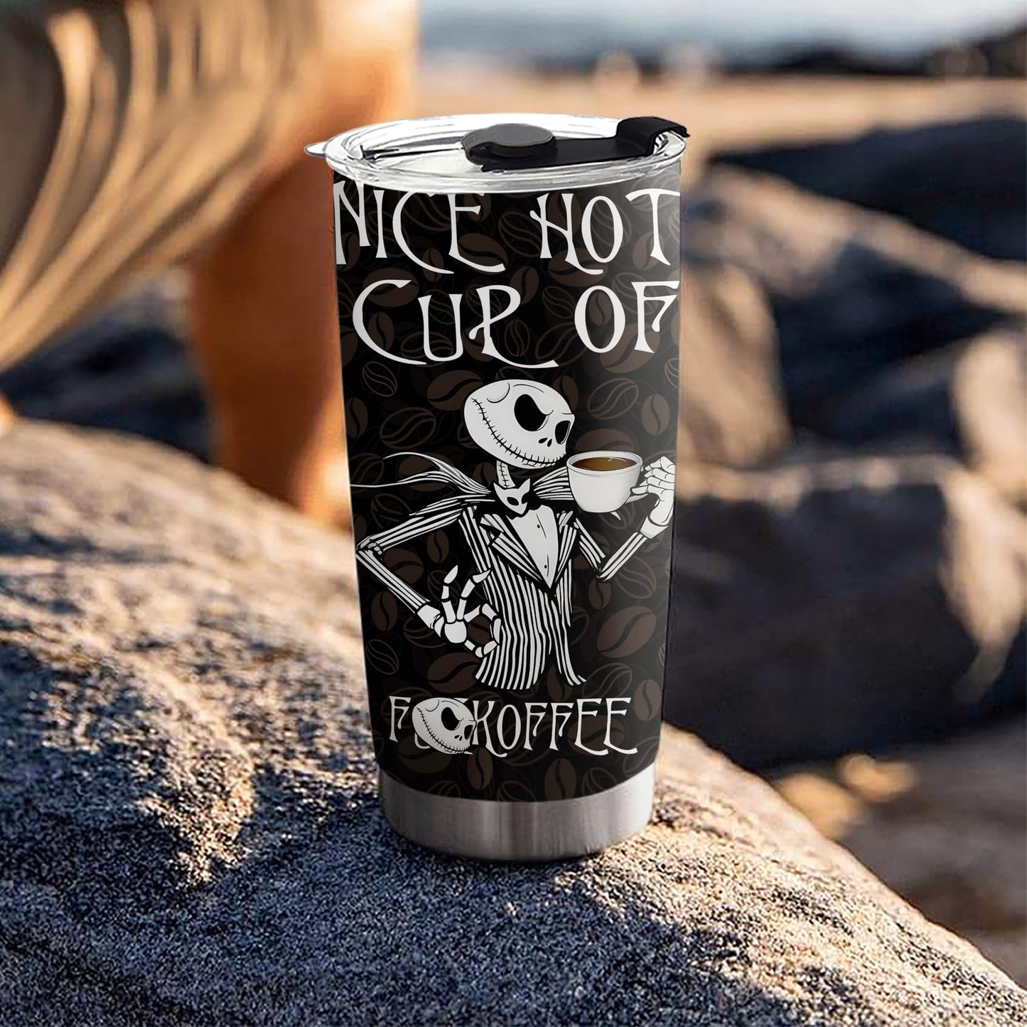Christmas Gifts for Cartoon Lovers, Nice Hot Cup Of A Nightmare Before Coffee, Jack Nightmare Before Coffee Tumbler with Lid, Skeleton Mug, Christmas Movie Cup, Birthday Gifts for Movie Lovers